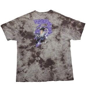 Primitive x Naruto Sasuke P Washed Purple Tie-Dye Size XL